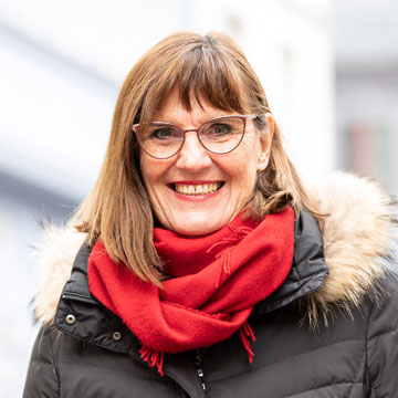 Karin Gerhardt vom Energiereferat Frankurt in der Frankfurter Altstadt