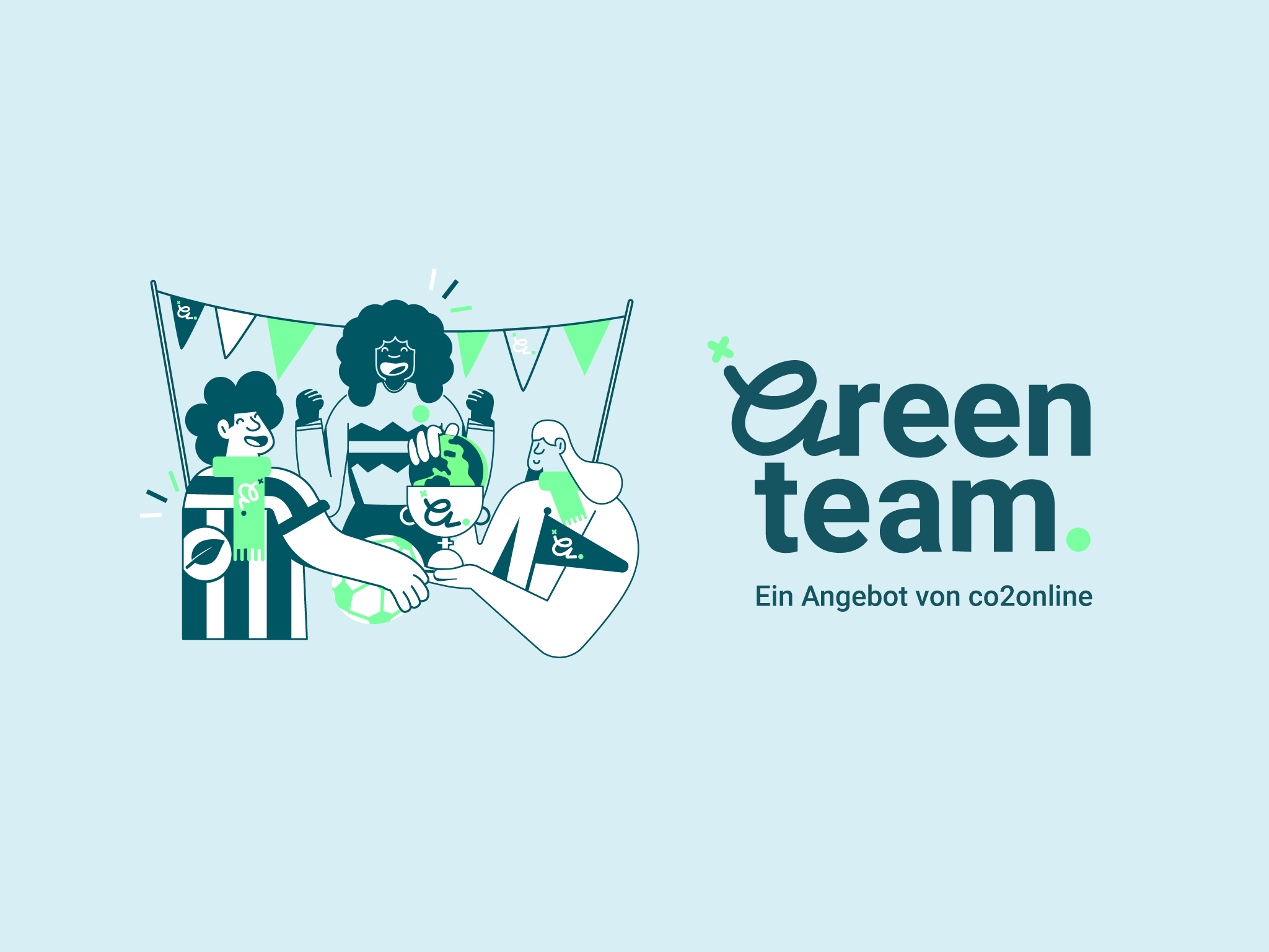 CO2 Online Motiv zur Green Team Aktion EM 2024
